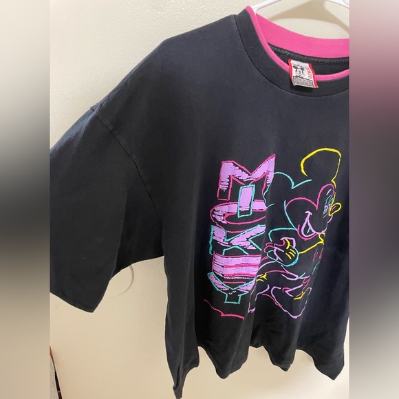 ✨Vintage 90s Disney Mickey Mouse Sketch Tshirt One Size Fits All - Picture 3 of 6